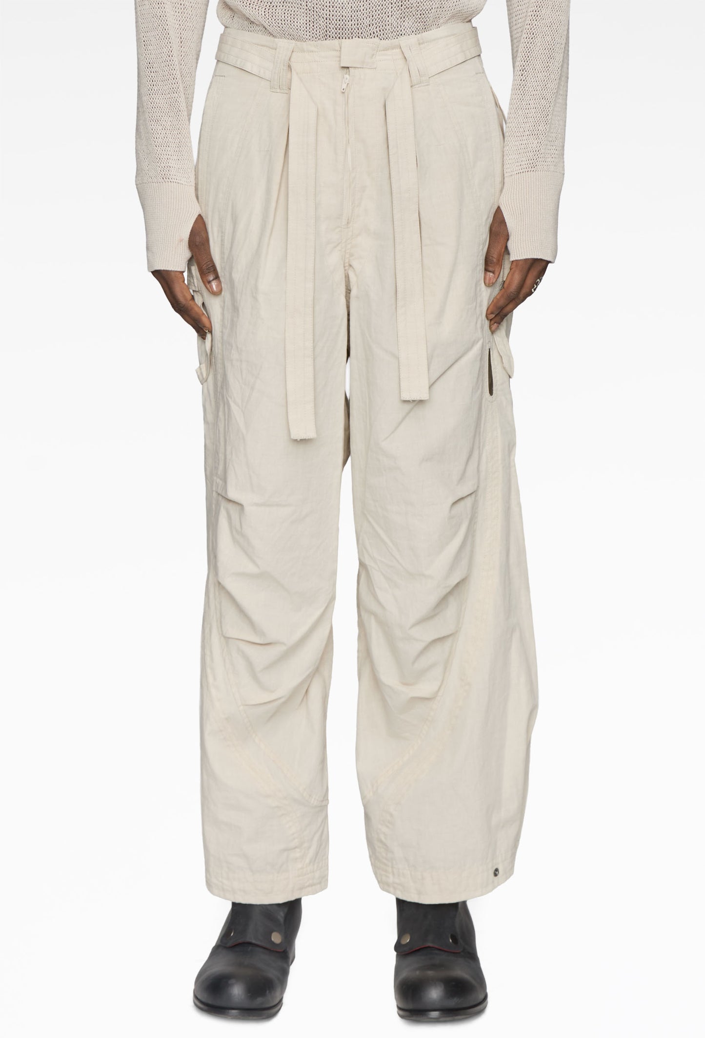 White Basic Unit 02 Pants (SS26)