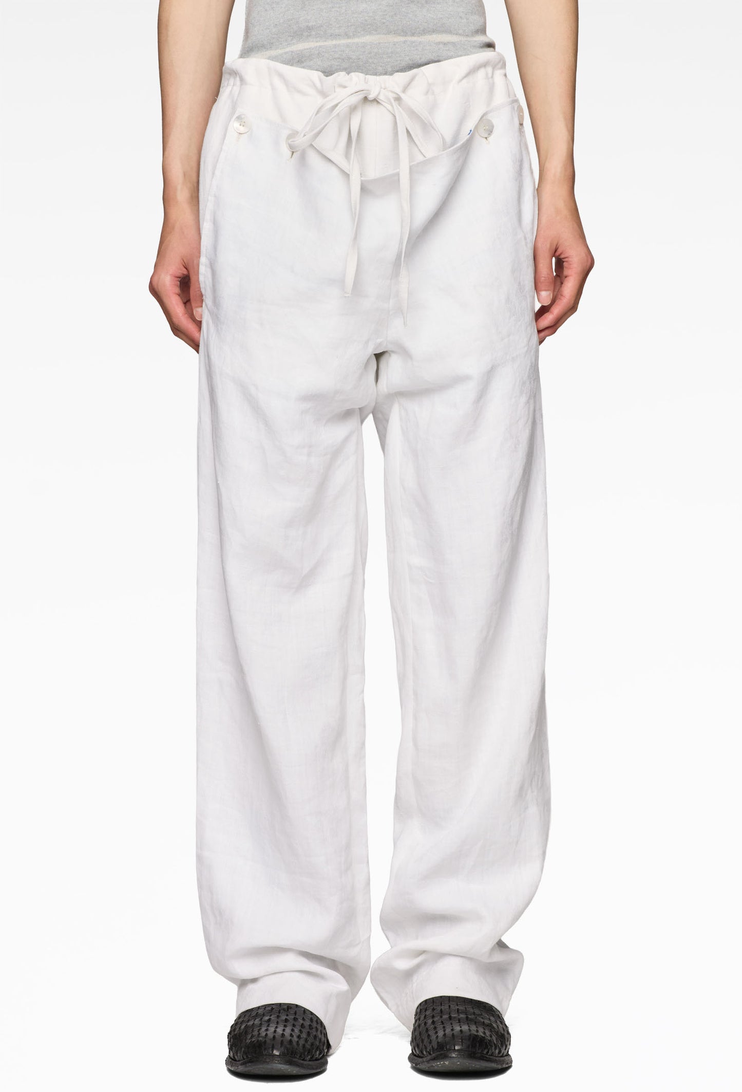 White Button Up Pants