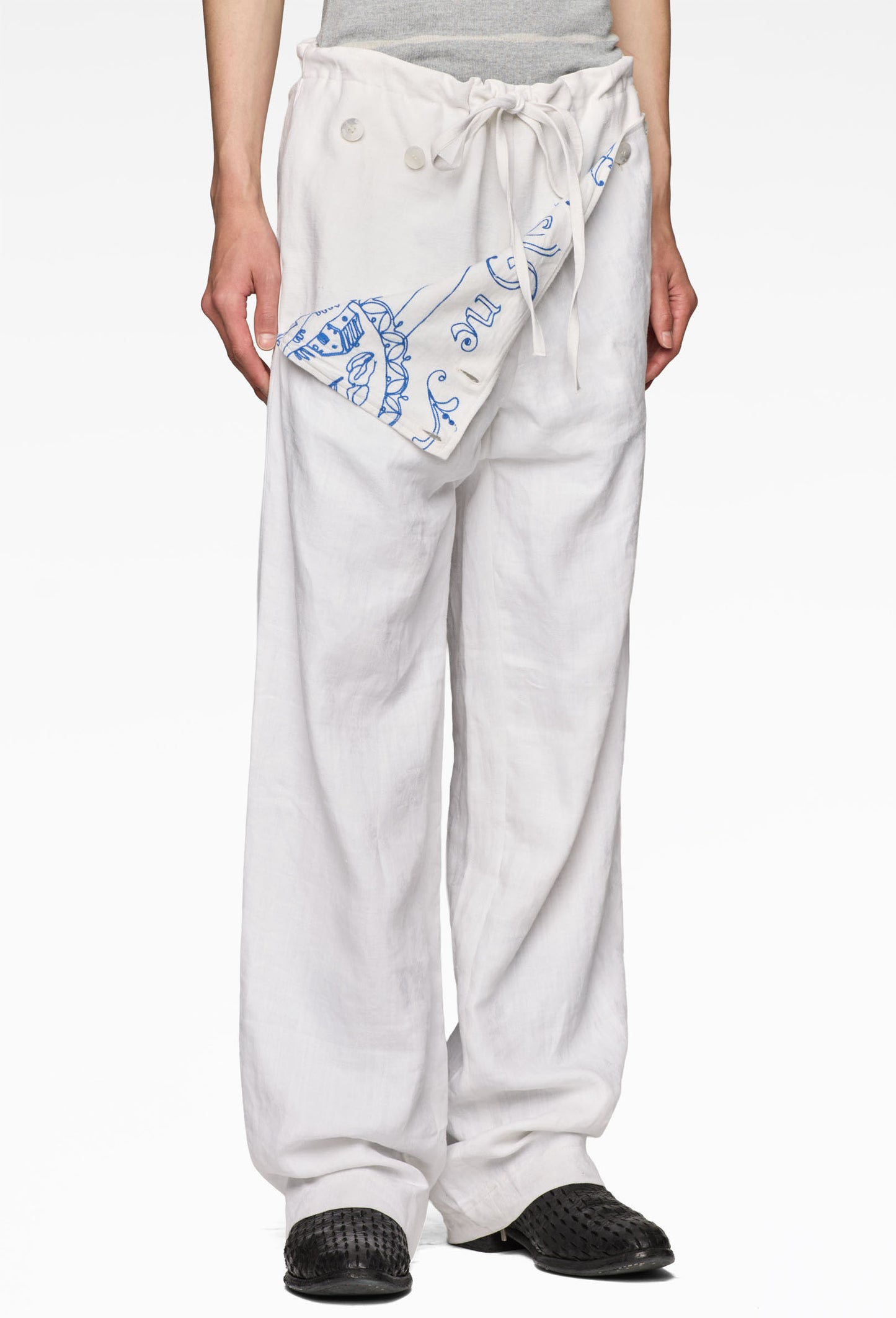 White Button Up Pants