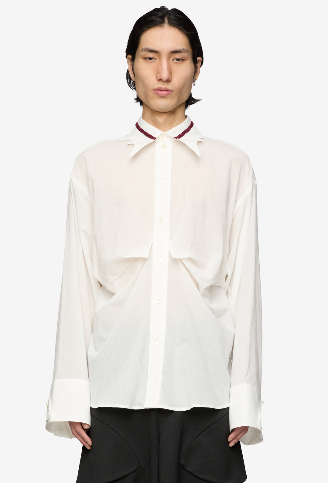 White Drape Shirt
