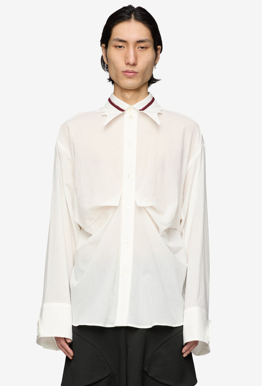 White Drape Shirt