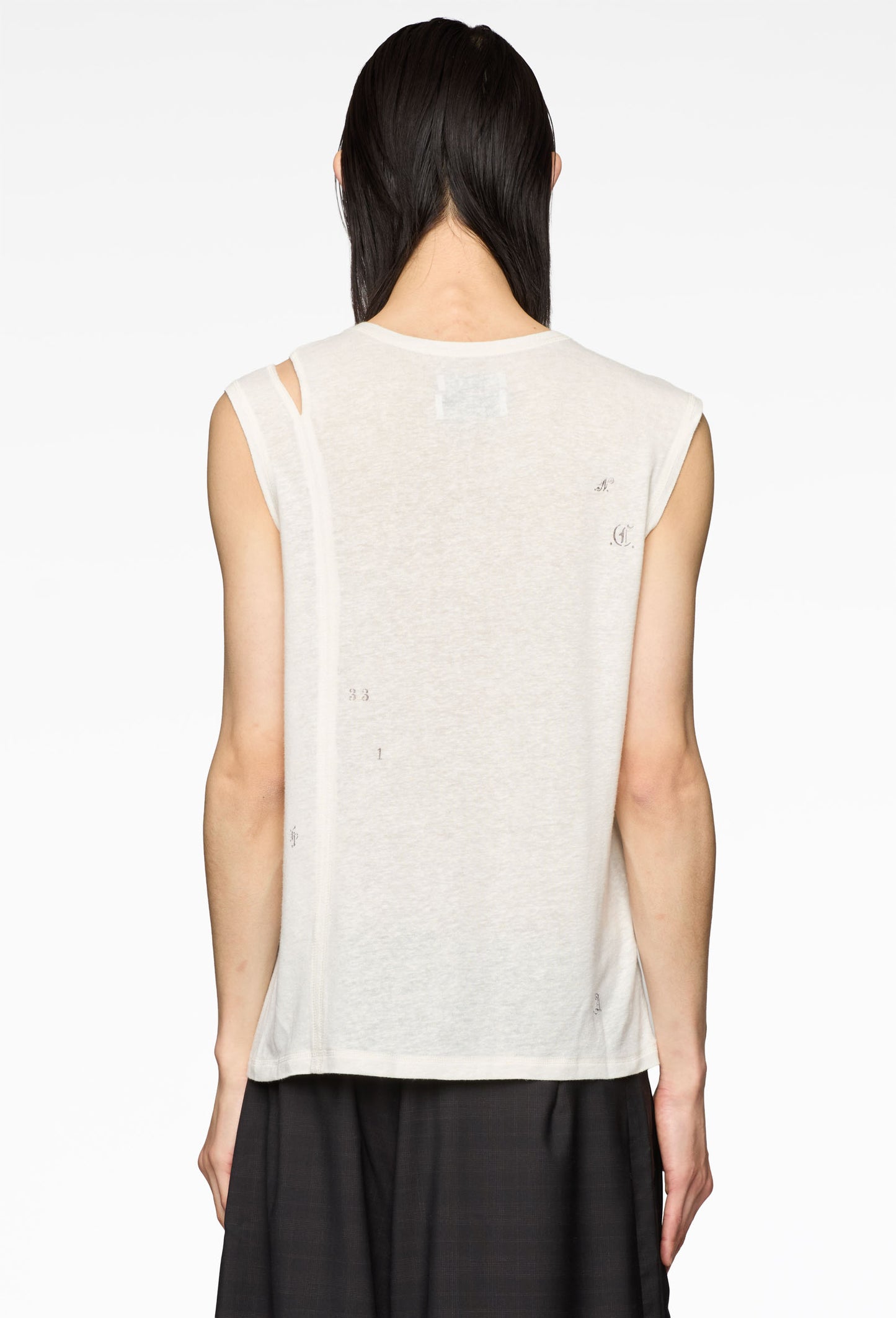 White Muscle Tee