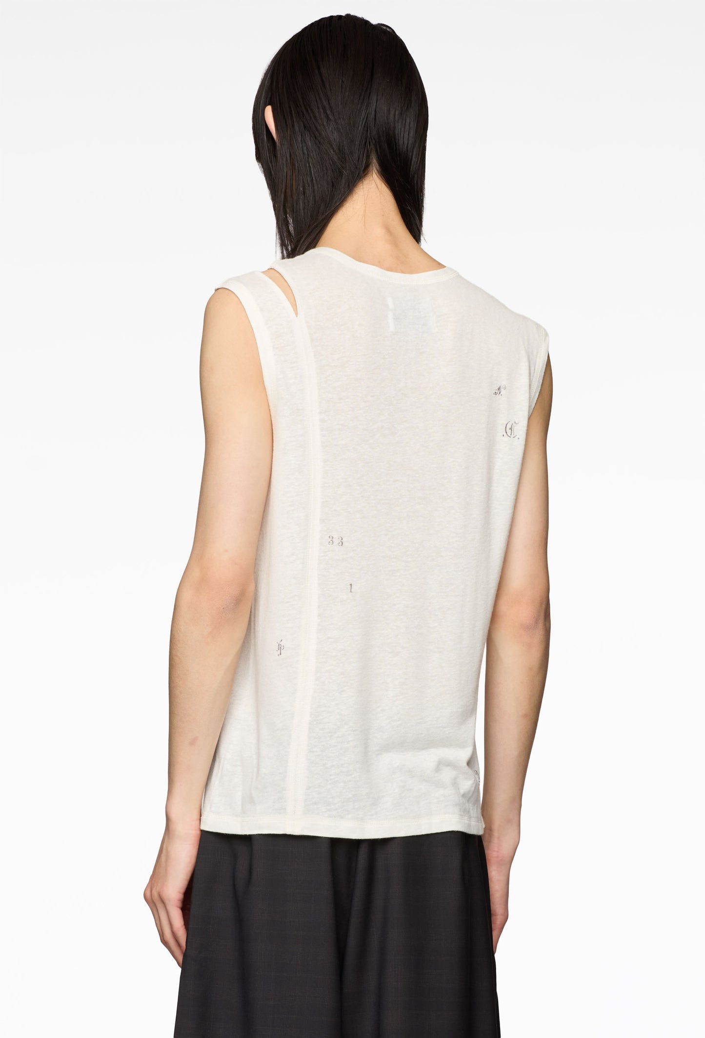 White Muscle Tee