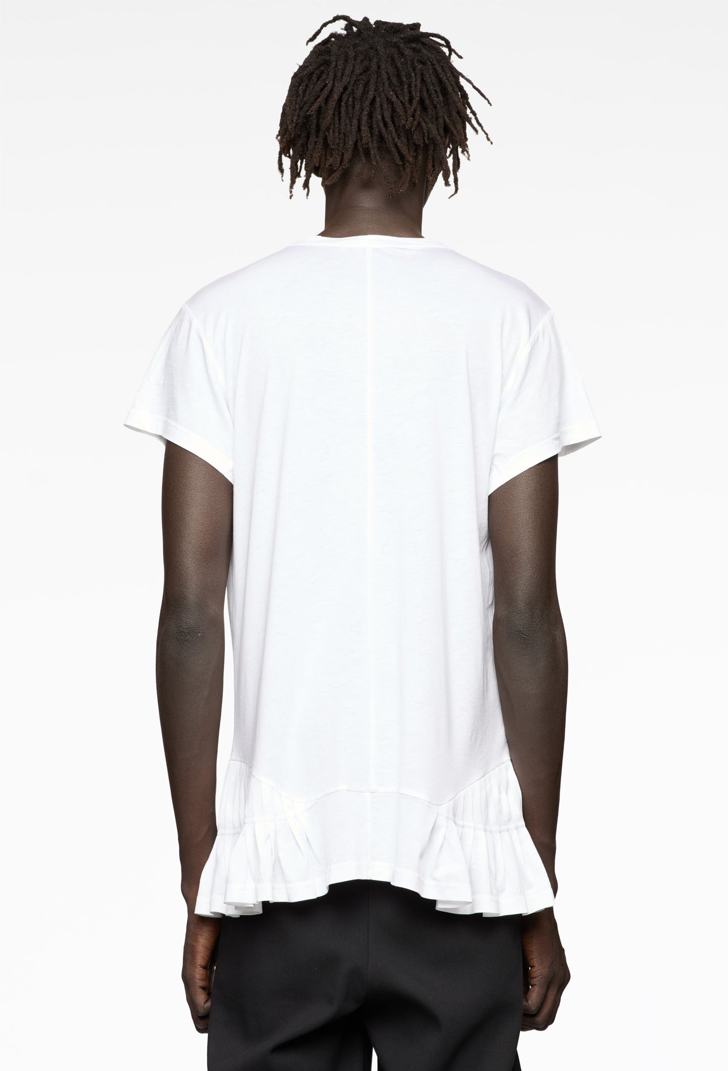 White Pleated T-Shirt