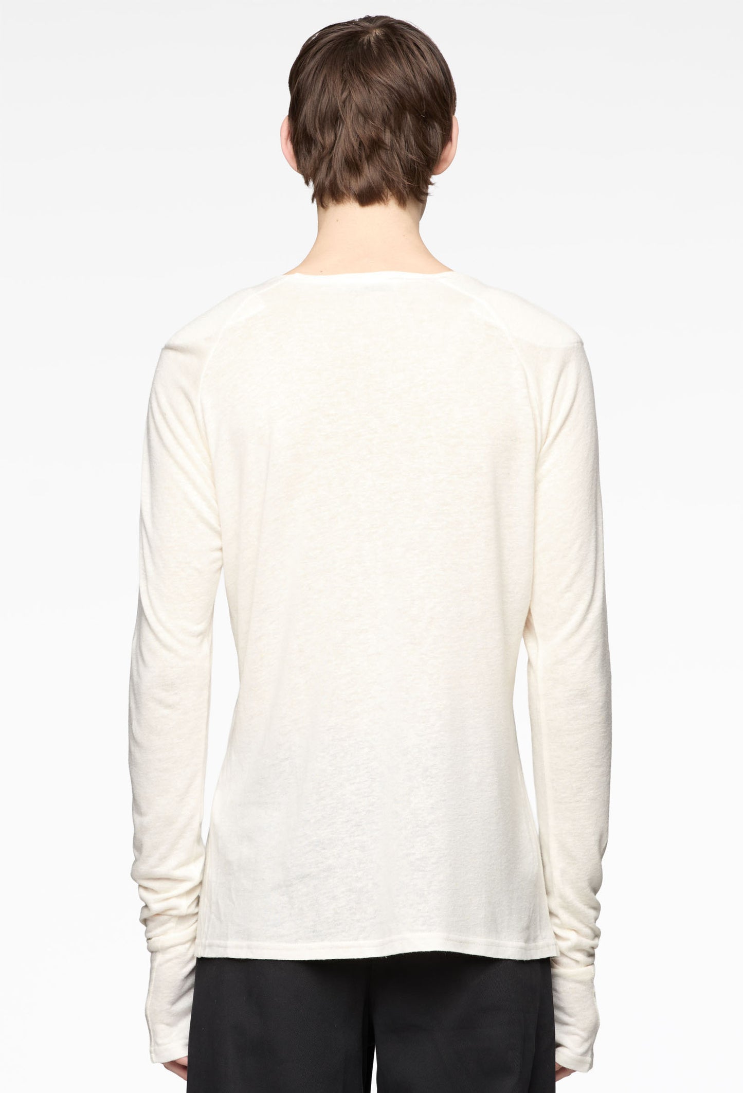 White Shoulderpad Longsleeve
