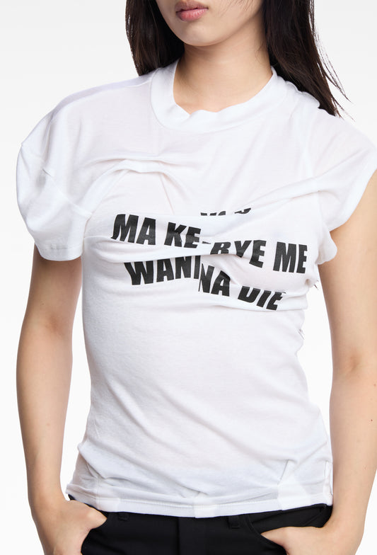 White Shout Tee