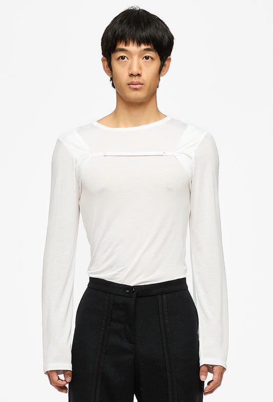 White Strapped Longsleeve