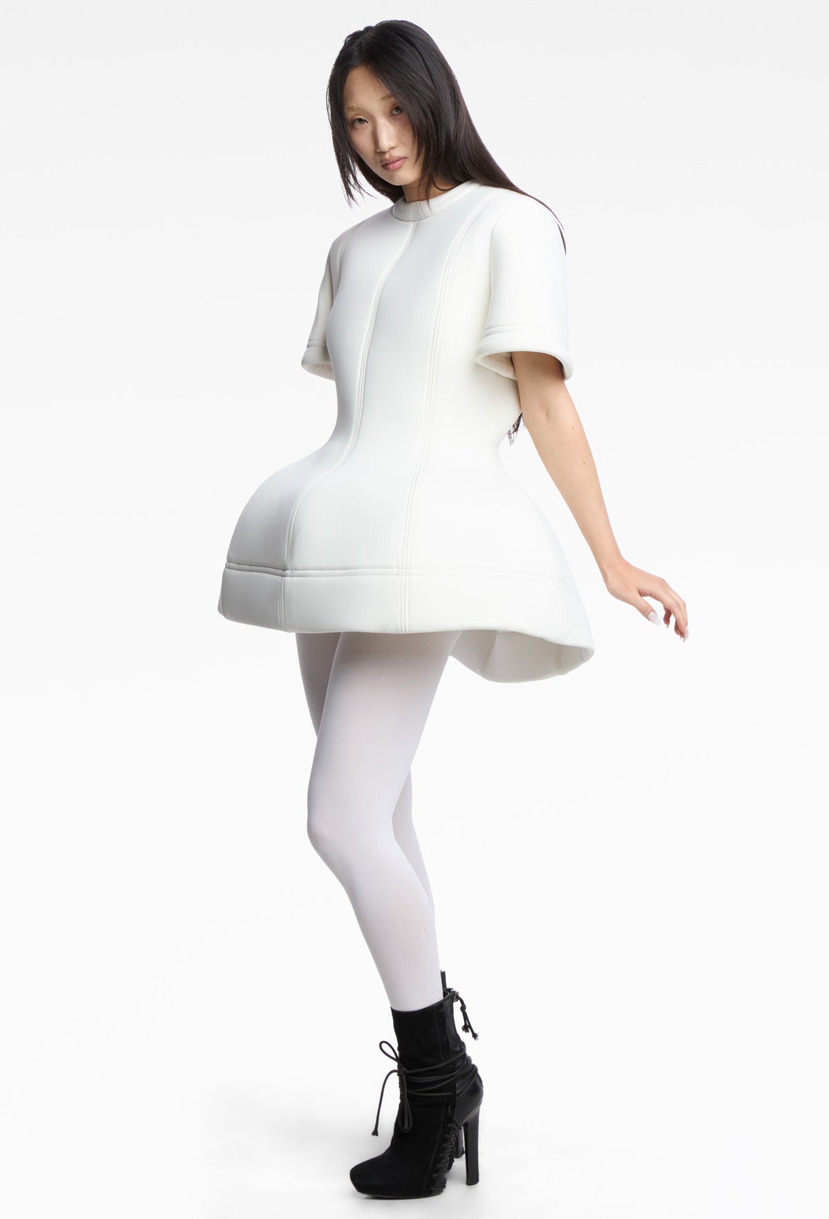White Tend Puff Tee