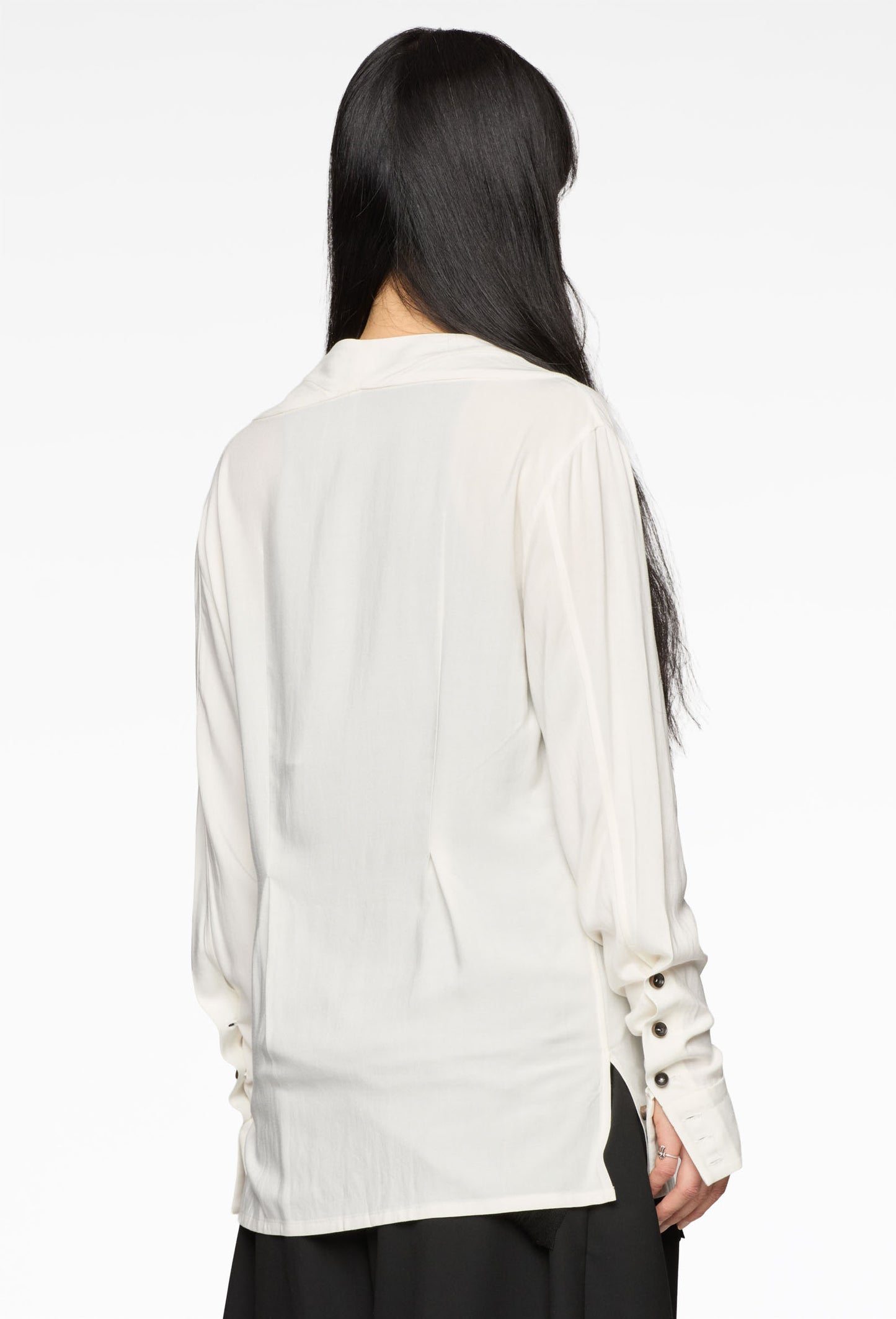 White V-Collar Shirt